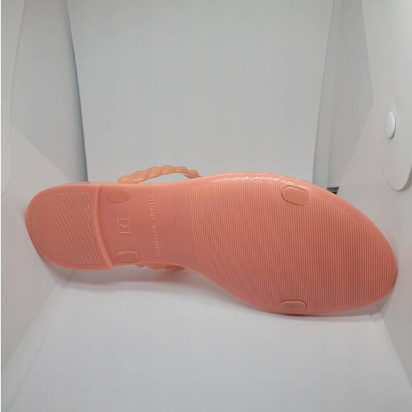 Stuart Weitzman Braida Sawyer Jelly Sandal in Apricot - Picture 8 of 14